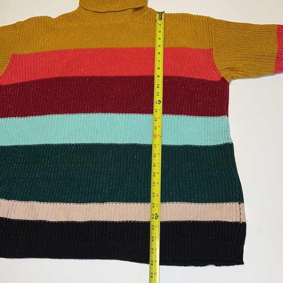 Anthropologie x FARM Rio de Janeiro Sparkly Striped Sweater - Women’s Size XL - Picture 12 of 12